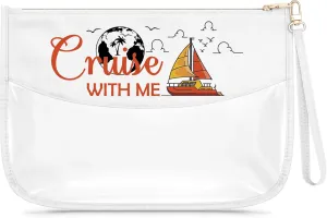 Cruise Trip Makeup Bag Cruise Lover Gift Ideas for daughter sister friend aunt Summer Vacation Gift Clear Makeup Bag Cruise Travel Organizer Zipper Pouch Cruising Accessories for Women