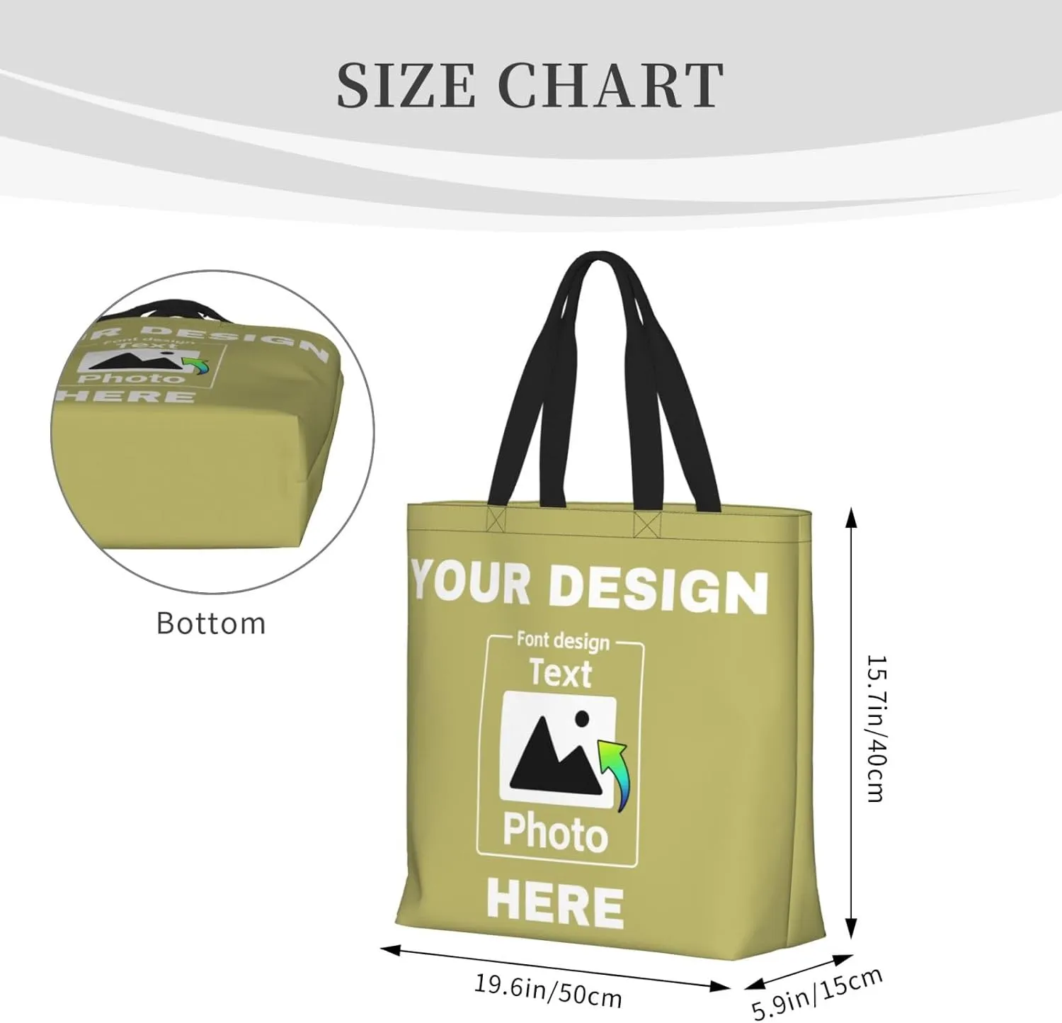Custom Tote Bags Personalized Bags Your Own Design Women Custom Tote Bag For Shopping Canvas Bags Birthday Gift