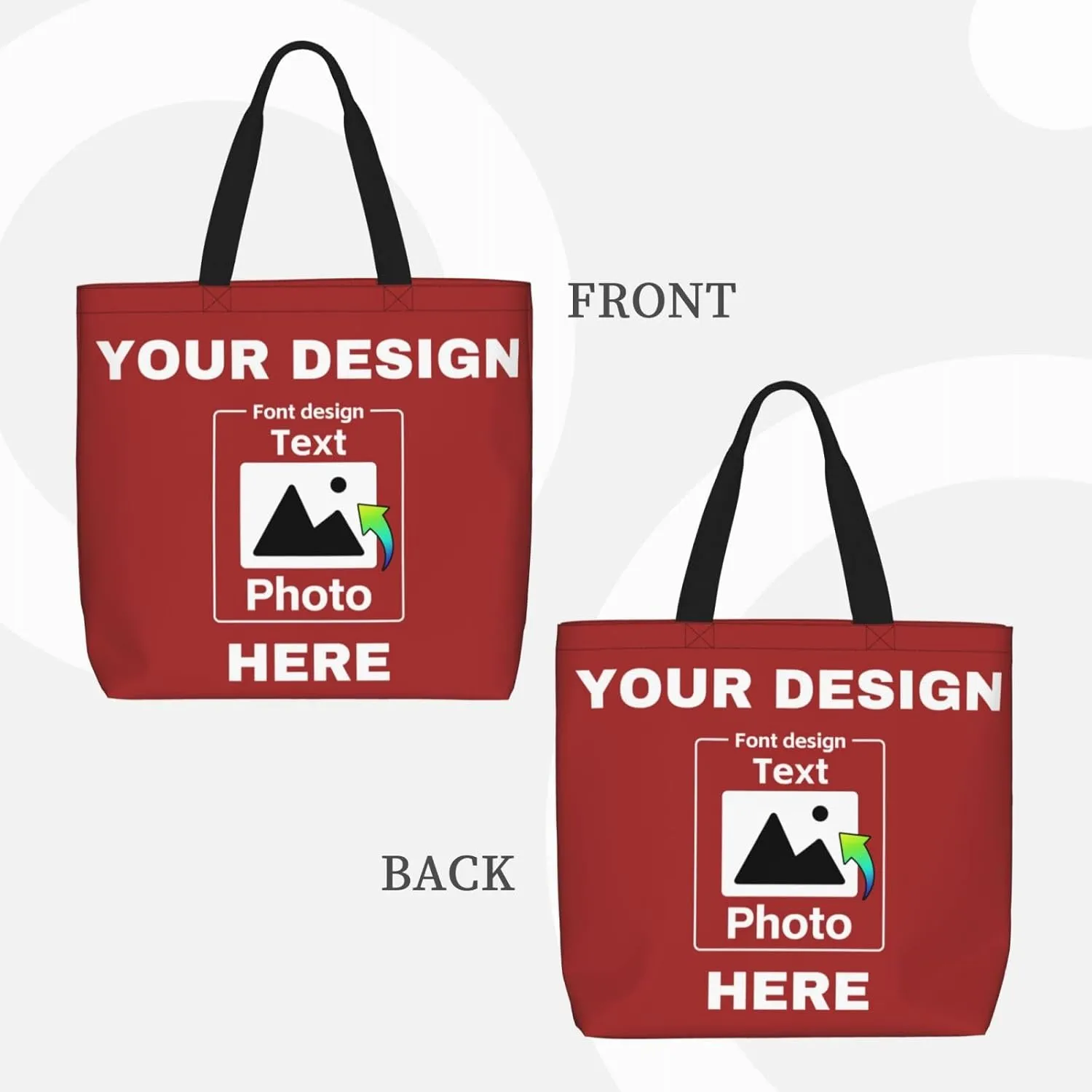 Custom Tote Bags Personalized Bags Your Own Design Women Custom Tote Bag For Shopping Canvas Bags Birthday Gift