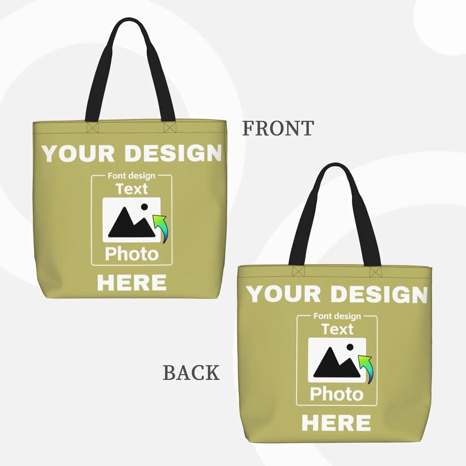 Custom Tote Bags Personalized Bags Your Own Design Women Custom Tote Bag For Shopping Canvas Bags Birthday Gift