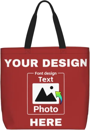 Custom Tote Bags Personalized Bags Your Own Design Women Custom Tote Bag For Shopping Canvas Bags Birthday Gift