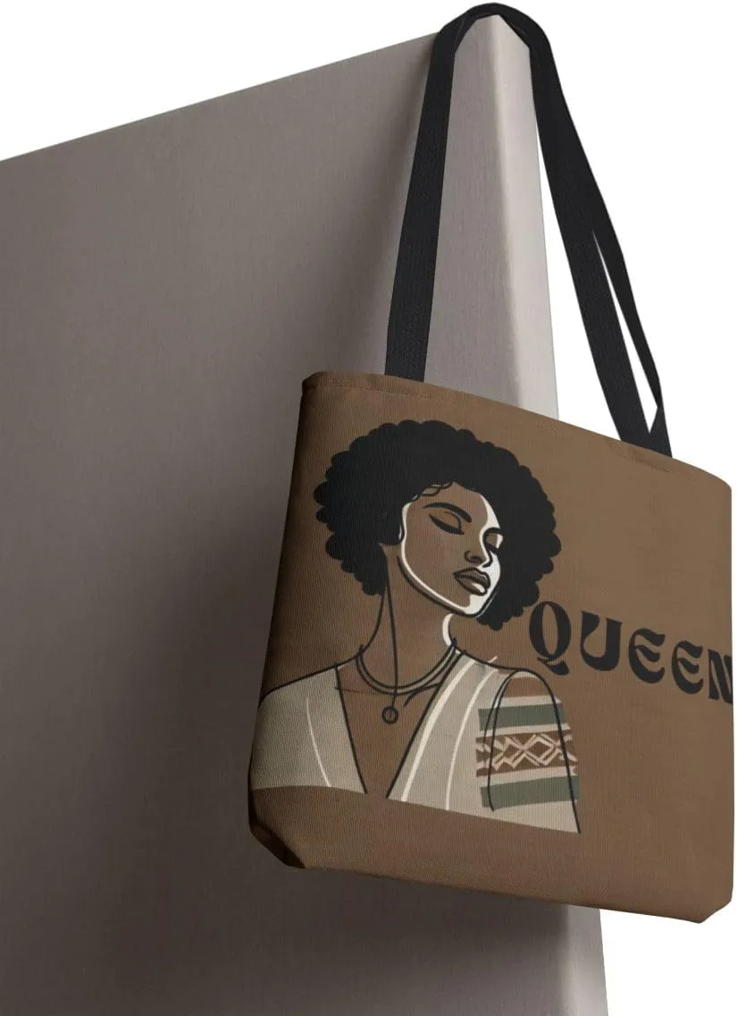 Customizable Tote Bags for Women-Aesthetic African American Style, Personalized & Custom Name or Text Tote
