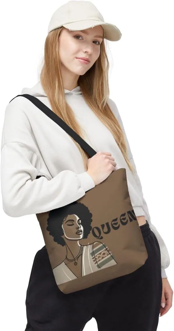Customizable Tote Bags for Women-Aesthetic African American Style, Personalized & Custom Name or Text Tote