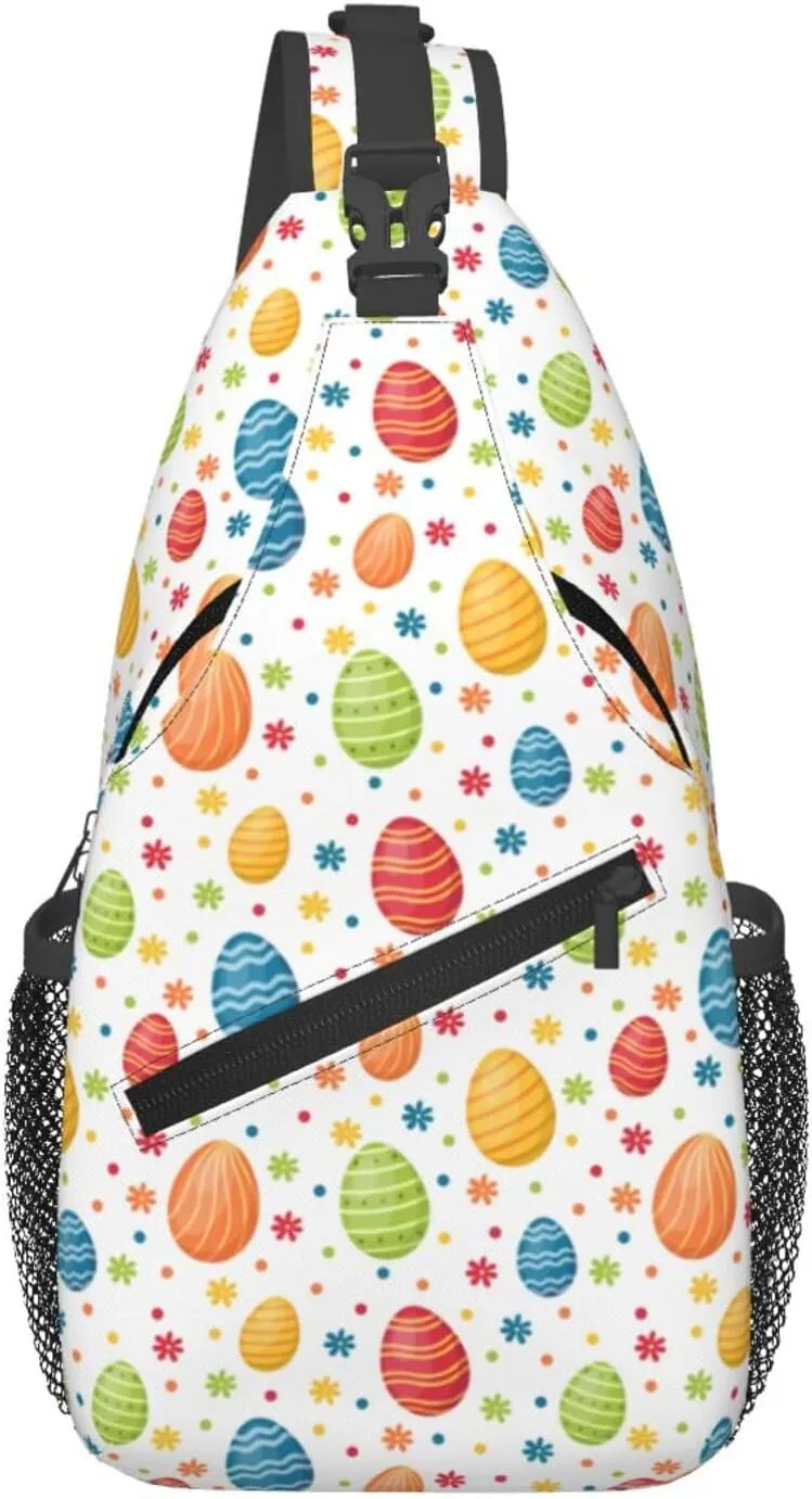 Cute Easter Bunny Sling Bag for Women Men Large Crossbody Bags Work Laptop Backpack Handbags
