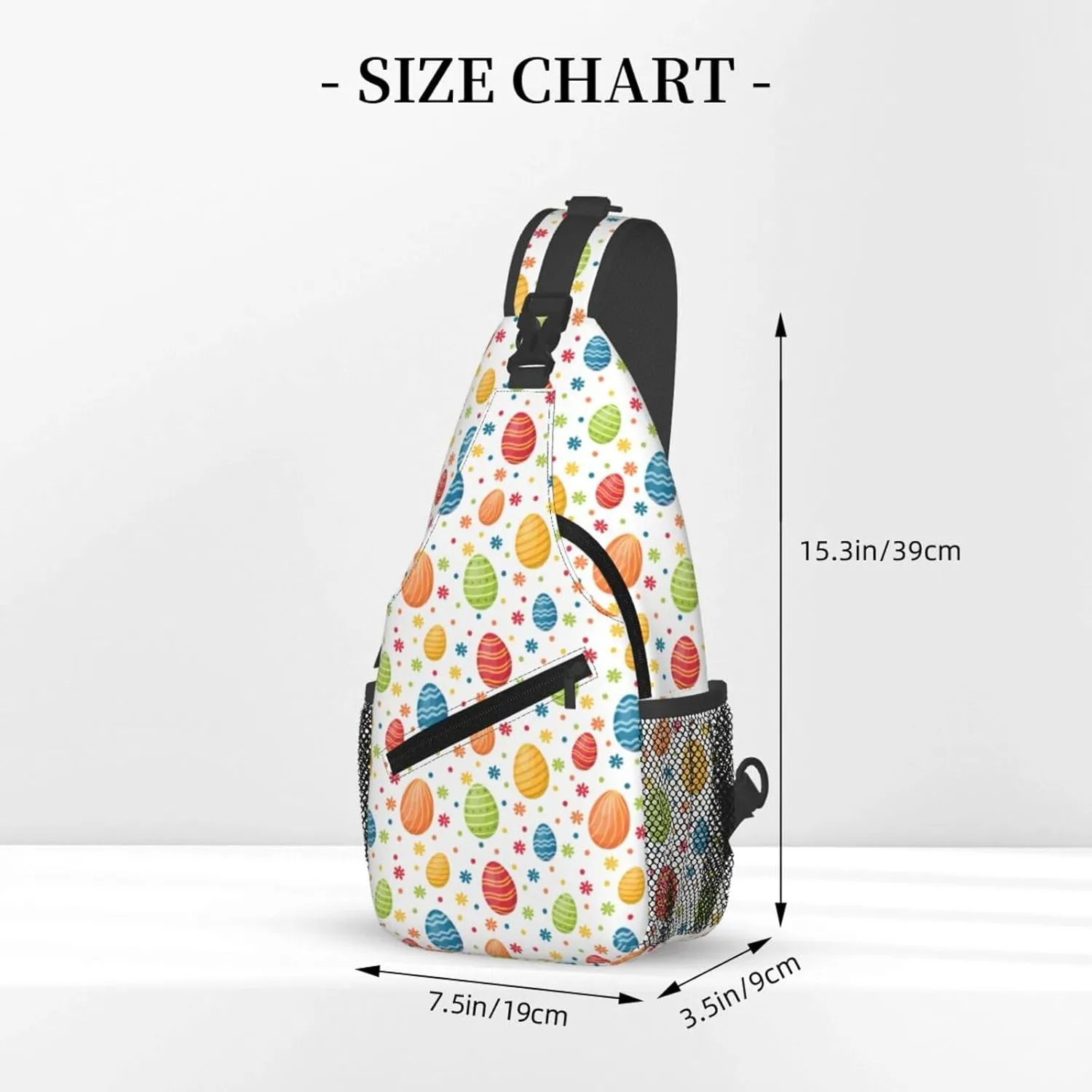 Cute Easter Bunny Sling Bag for Women Men Large Crossbody Bags Work Laptop Backpack Handbags