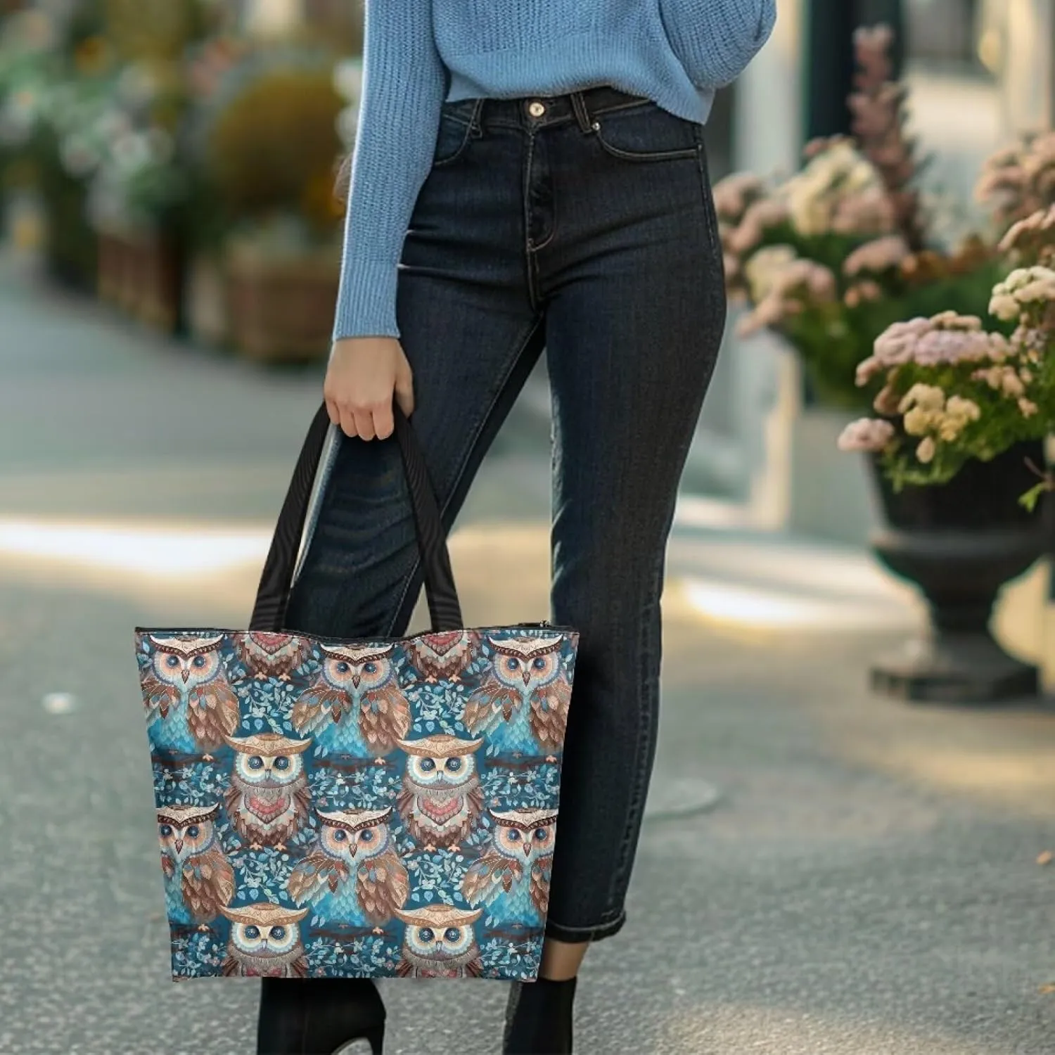 Cute Guient Pig Animal Women Tote Paper Bag Jamaica Flag Foldable Tote Bag, Abstract Art Large Work Commute Bags