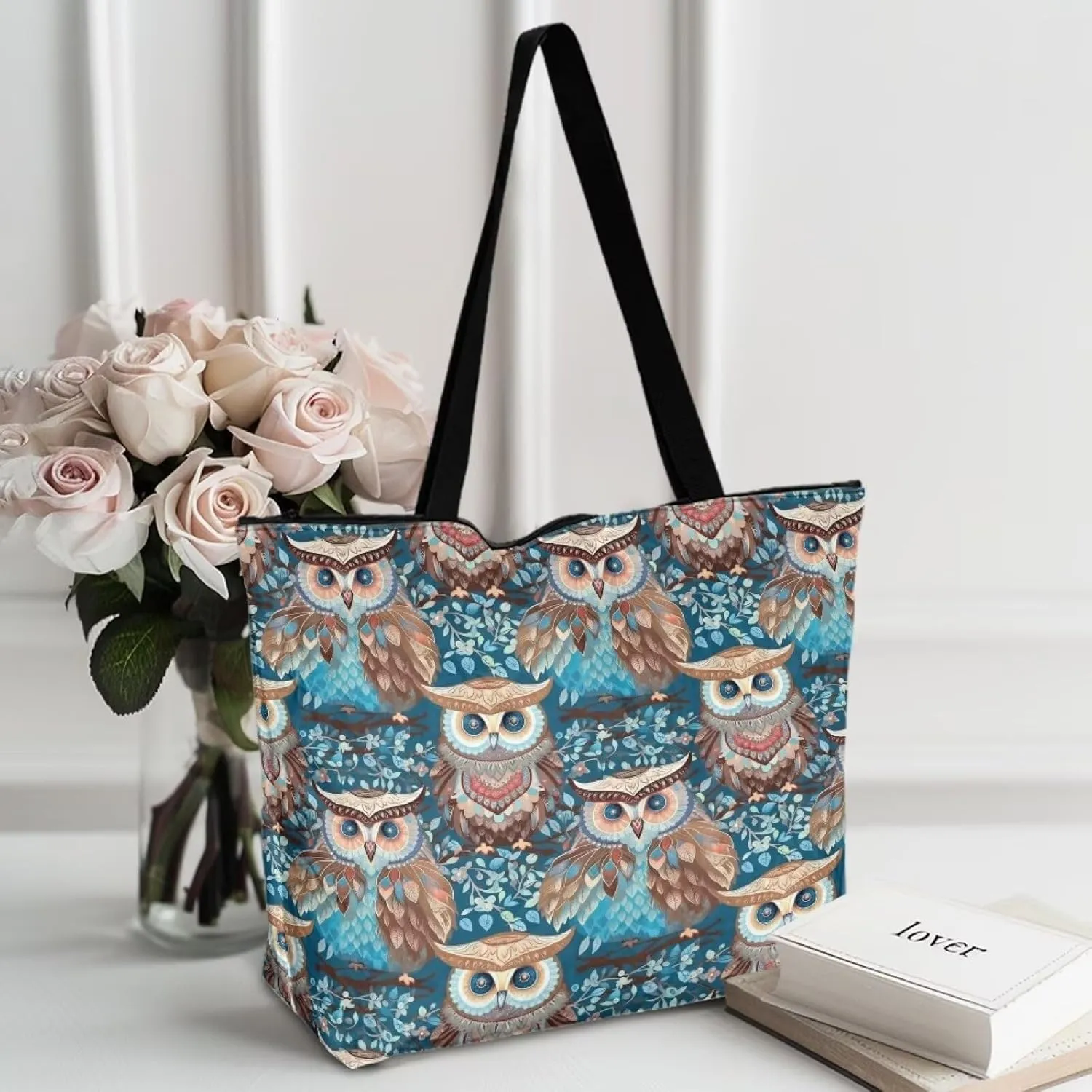 Cute Guient Pig Animal Women Tote Paper Bag Jamaica Flag Foldable Tote Bag, Abstract Art Large Work Commute Bags