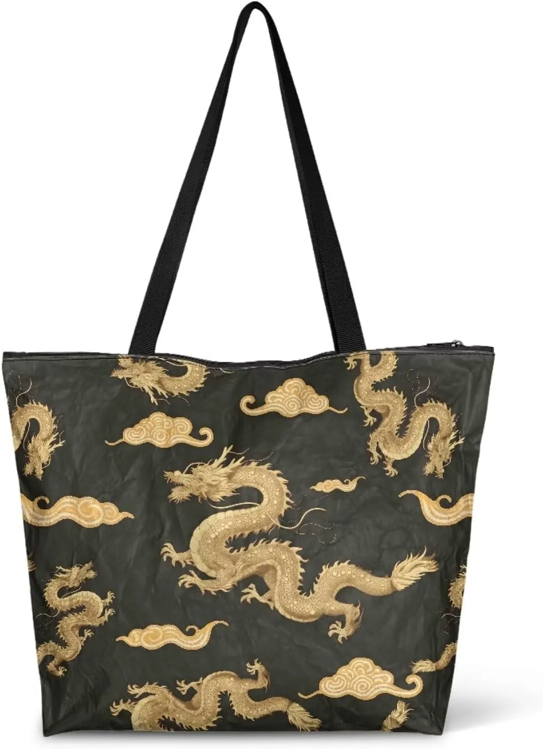 Cute Guient Pig Animal Women Tote Paper Bag Jamaica Flag Foldable Tote Bag, Abstract Art Large Work Commute Bags