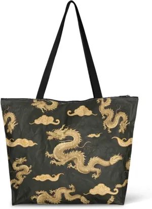 Cute Guient Pig Animal Women Tote Paper Bag Jamaica Flag Foldable Tote Bag, Abstract Art Large Work Commute Bags