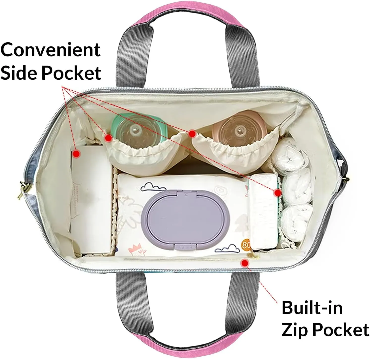 Diaper Bags Unicorn Star Moon Bow Tote Bags Backpack with Name Mommy Nursing Bags Gifts for Women Men