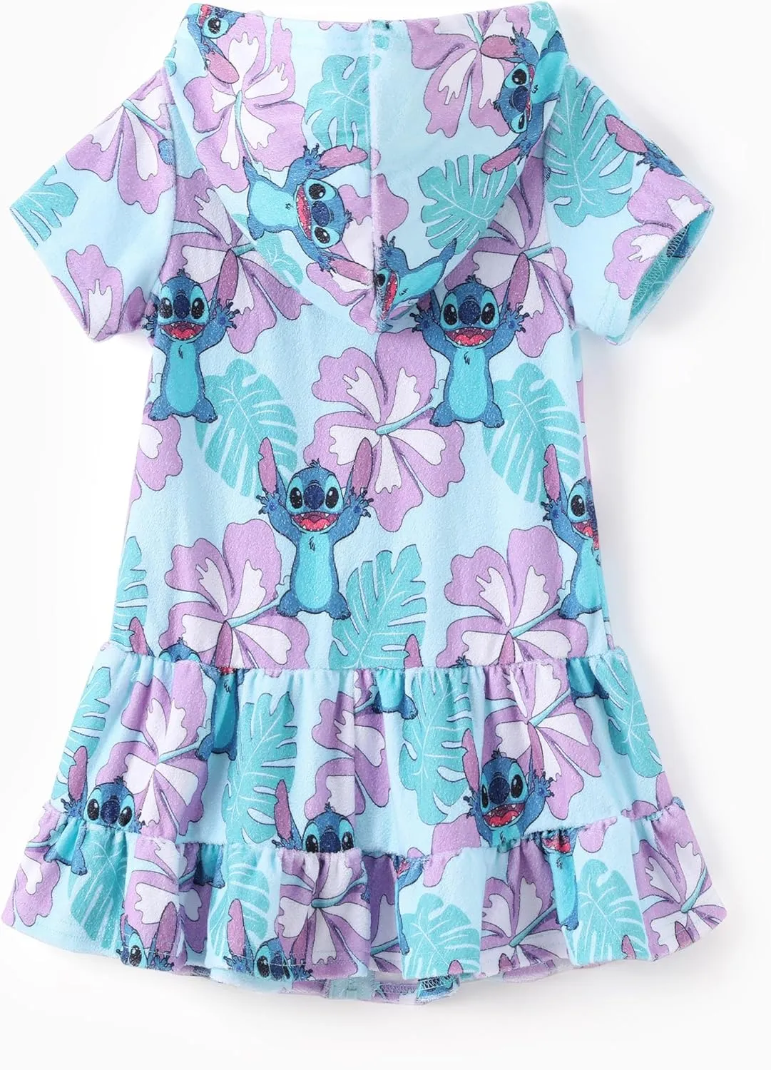 Disney Princess Frozen Stitch Minnie Girl Swim Cover Up Swimwear Terry Cloth Swimsuit Coverup Zip-up Bathing Suit Wrap Hooded