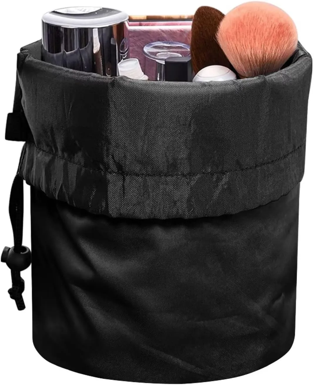 Dolyues Alpaca Makeup Bag Bucket Cosmetic Bag for Women Portable Drawstring Travel Makeup Bag Cute Make Up Brush Bags Reusable Toiletry Bag