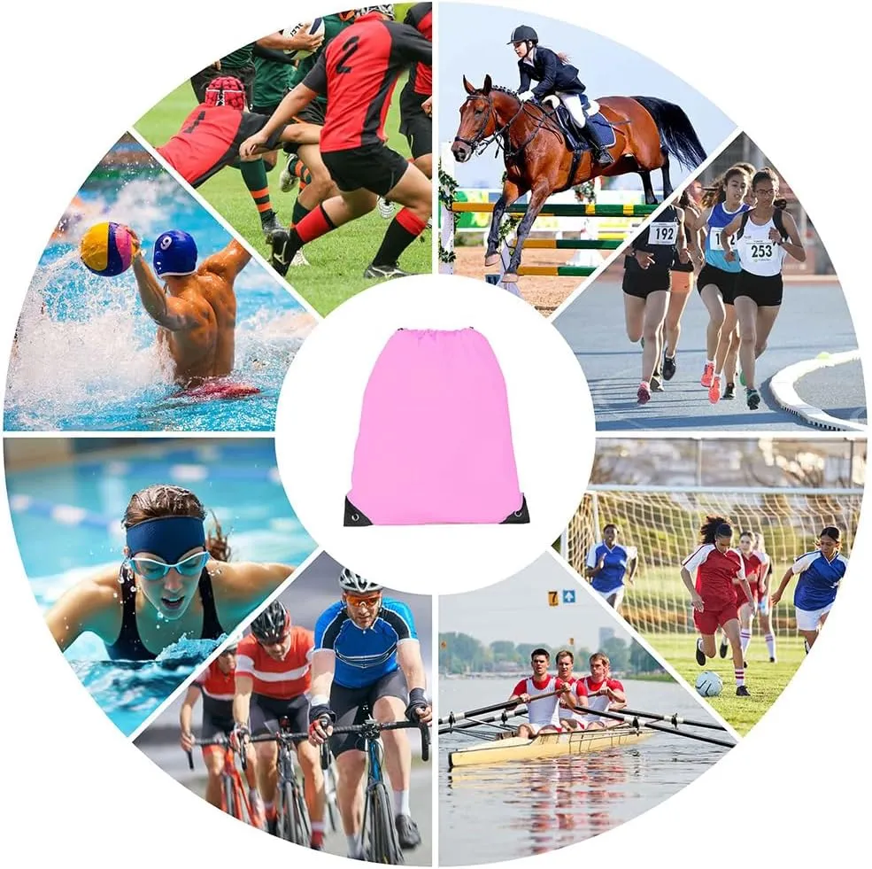 Drawstring Backpack, 30 Pcs Bulk Draw String Bags, Polyester Cinch Bag for Sport Gym, 10 Colors