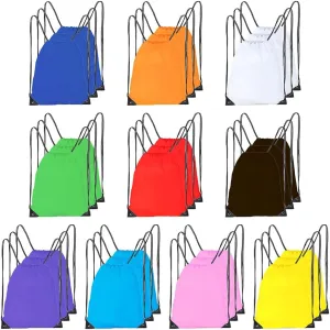 Drawstring Backpack, 30 Pcs Bulk Draw String Bags, Polyester Cinch Bag for Sport Gym, 10 Colors