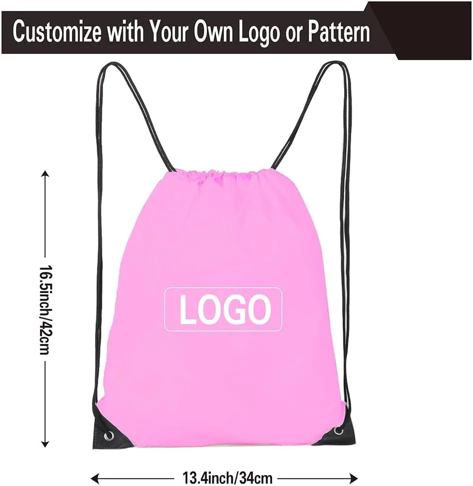 Drawstring Backpack, 30 Pcs Bulk Draw String Bags, Polyester Cinch Bag for Sport Gym, 10 Colors