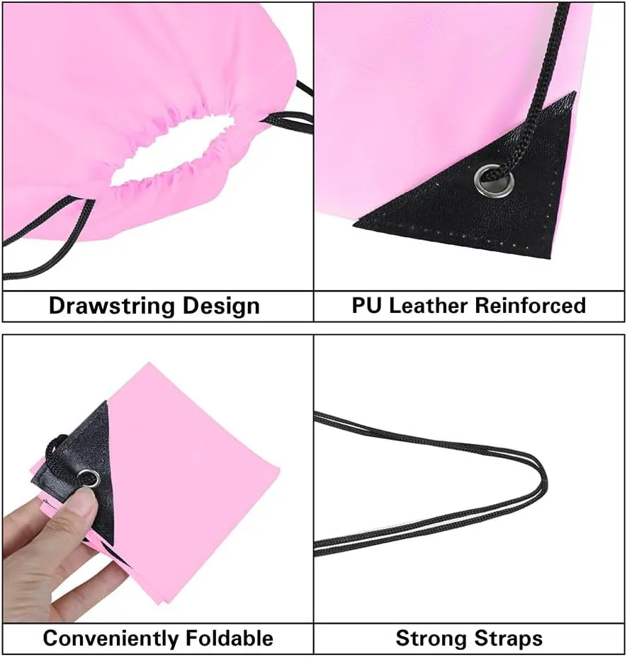 Drawstring Backpack, 30 Pcs Bulk Draw String Bags, Polyester Cinch Bag for Sport Gym, 10 Colors