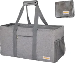 Extra Large Utility Tote - Reusable Shopping Bags, Waterproof Beach Bag, Foldable Storage