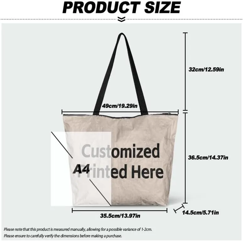 Fall Maple Leaves Women Tote Bag with Pocket, Peacock Feather Lightweight Paper Tote, Polka Dot Commute Work Bag