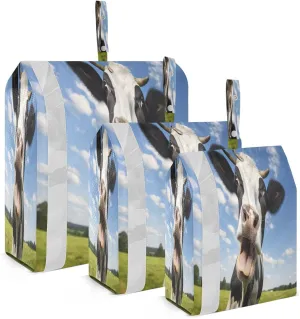 Farm Cow Funny Compression Packing Cubes for Travel Packing Organizers Large Luggage Organizers Bags for Women Travel Accessories