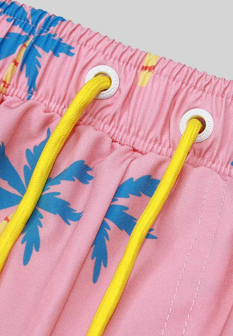 Father and Son Matching swim shorts - El Nido Pink