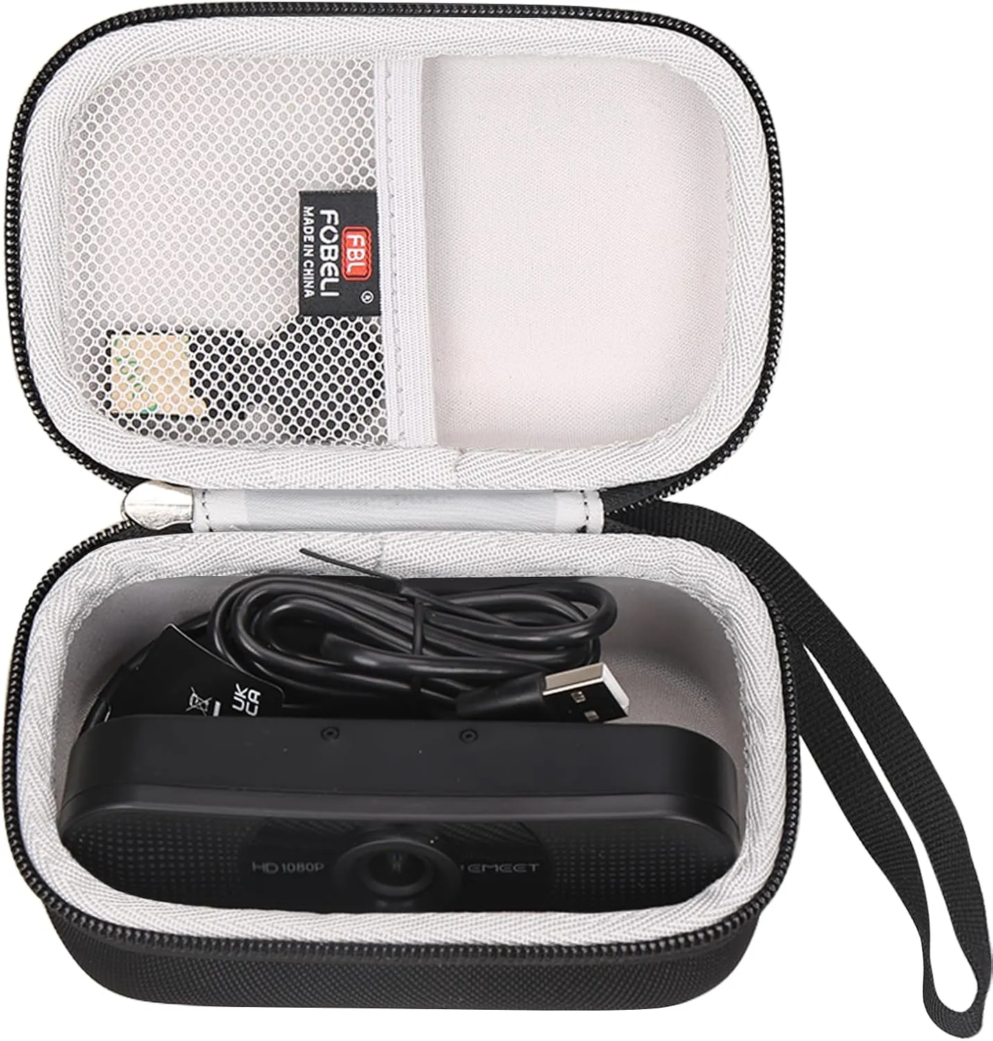 FBLFOBELI EVA Hard Case for eMeet C960 Web Camera/Logitech C920 C930e C922 C270/NexiGo N60 N930AF HD Webcam, Travel Carrying Storage Bag