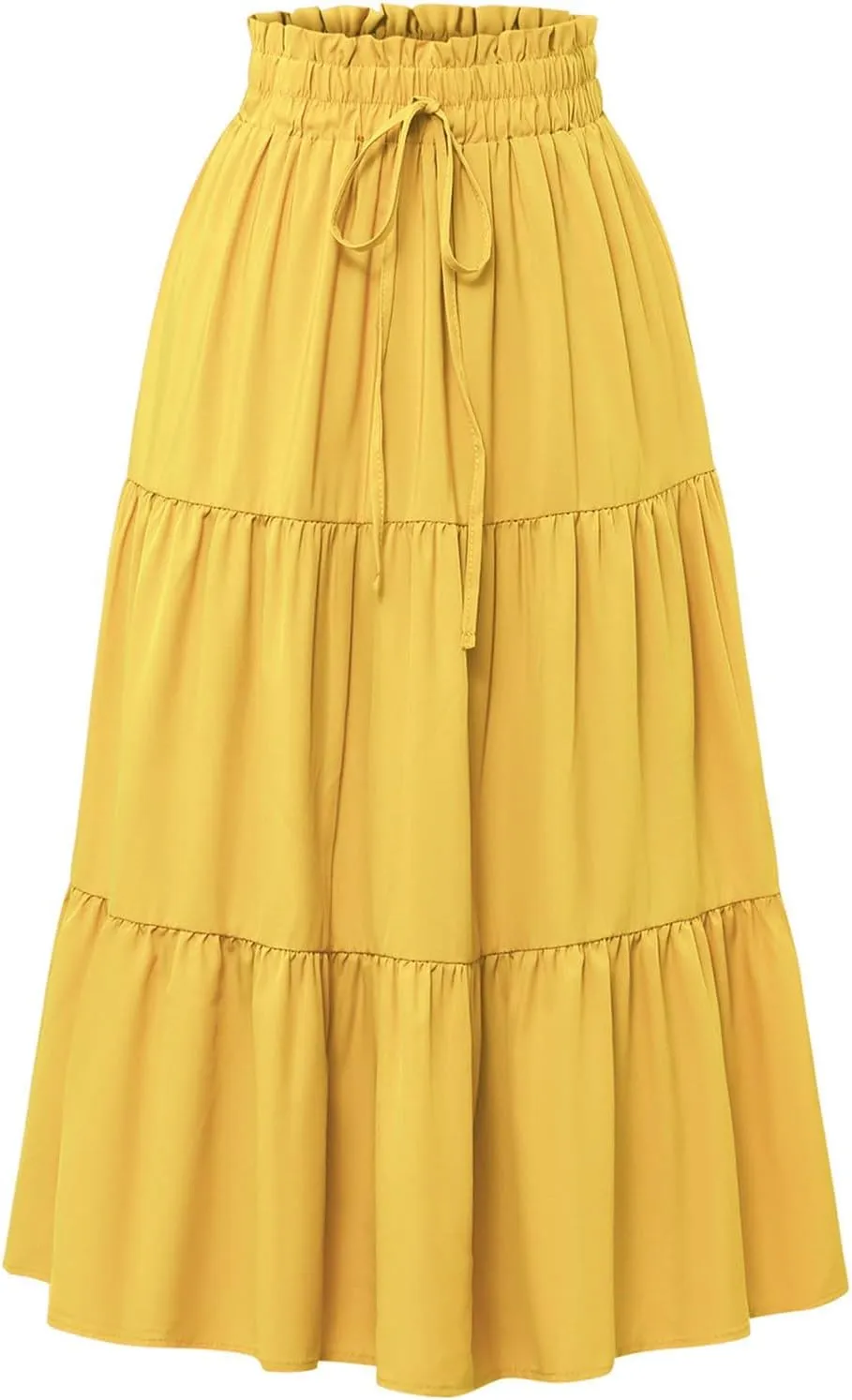 Floral Maxi Skirts for Women 2025 Summer Comfy Tiered Elastic High Waisted Vacation A-Line Flowy Swing Long Skirts