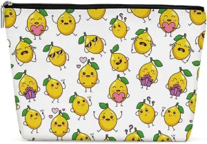 Funny Girl Loves Lemon, Lemon Gifts, Cute Lemon Lovers Gift, Makeup Bag Funny Cosmetic Bag Travel Toiletry Bag for Women Fruit Lover Teens Best Friend Birthday Friendship Christmas