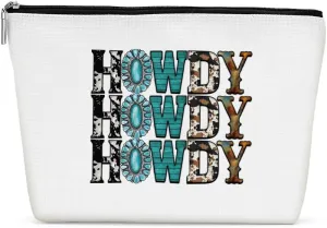 Funny Western Makeup Bag, Western Gifts, Western Accessories for Women, Vintage Cowgirl Cosmetic Bag for Women Sister Western Lovers Mom Grandma Birthday Christmas Friendship Travel Toiletry Bag