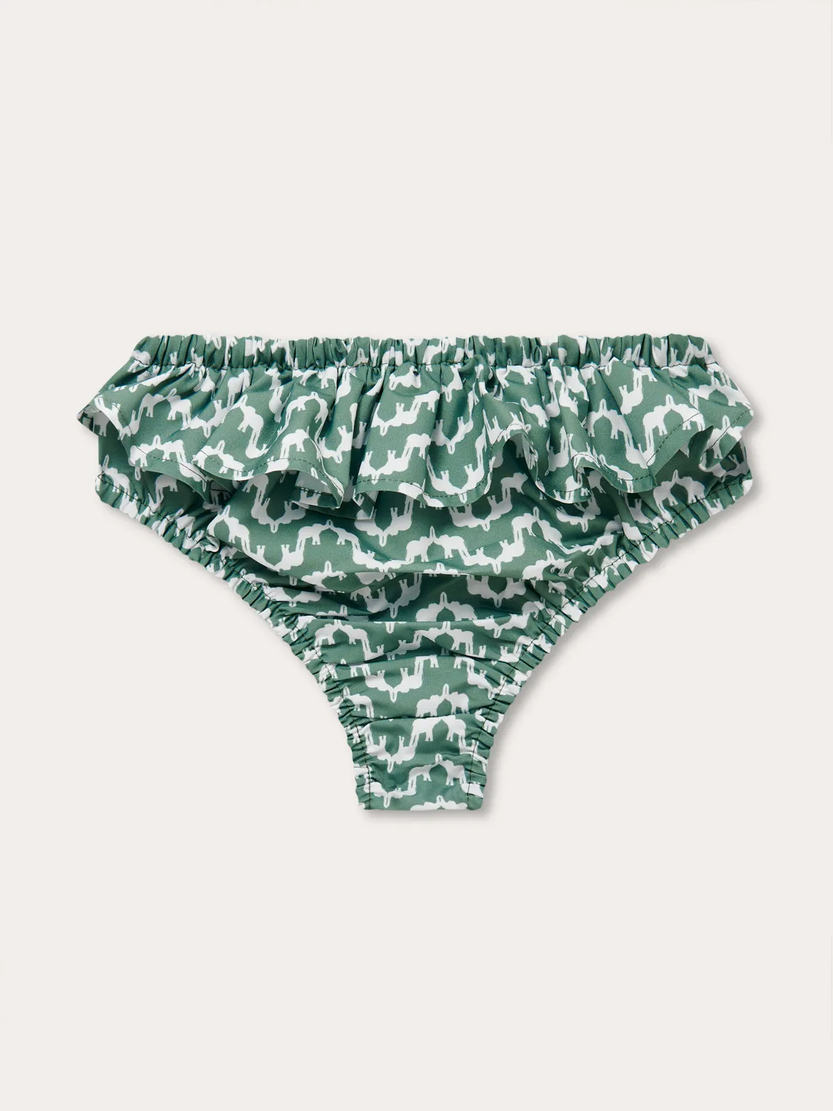 Girls Elephant Palace Green Calabash Bikini Bottoms