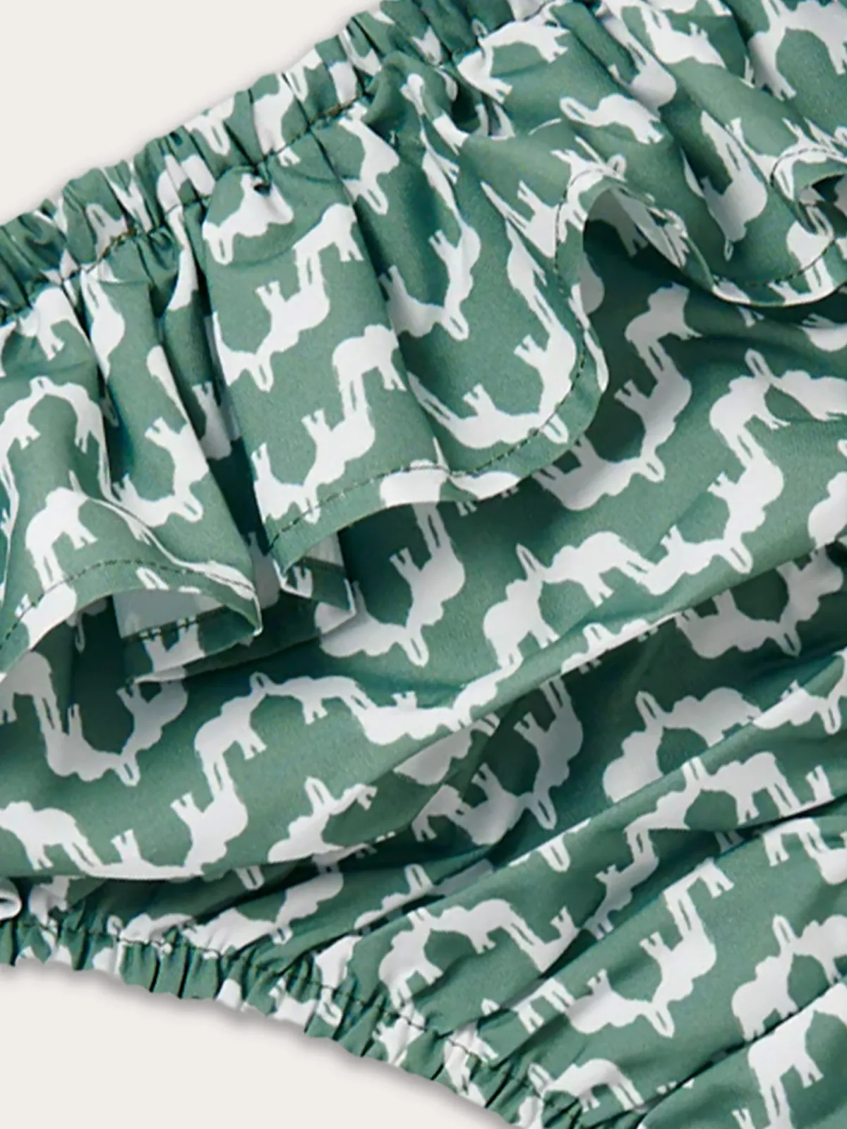 Girls Elephant Palace Green Calabash Bikini Bottoms