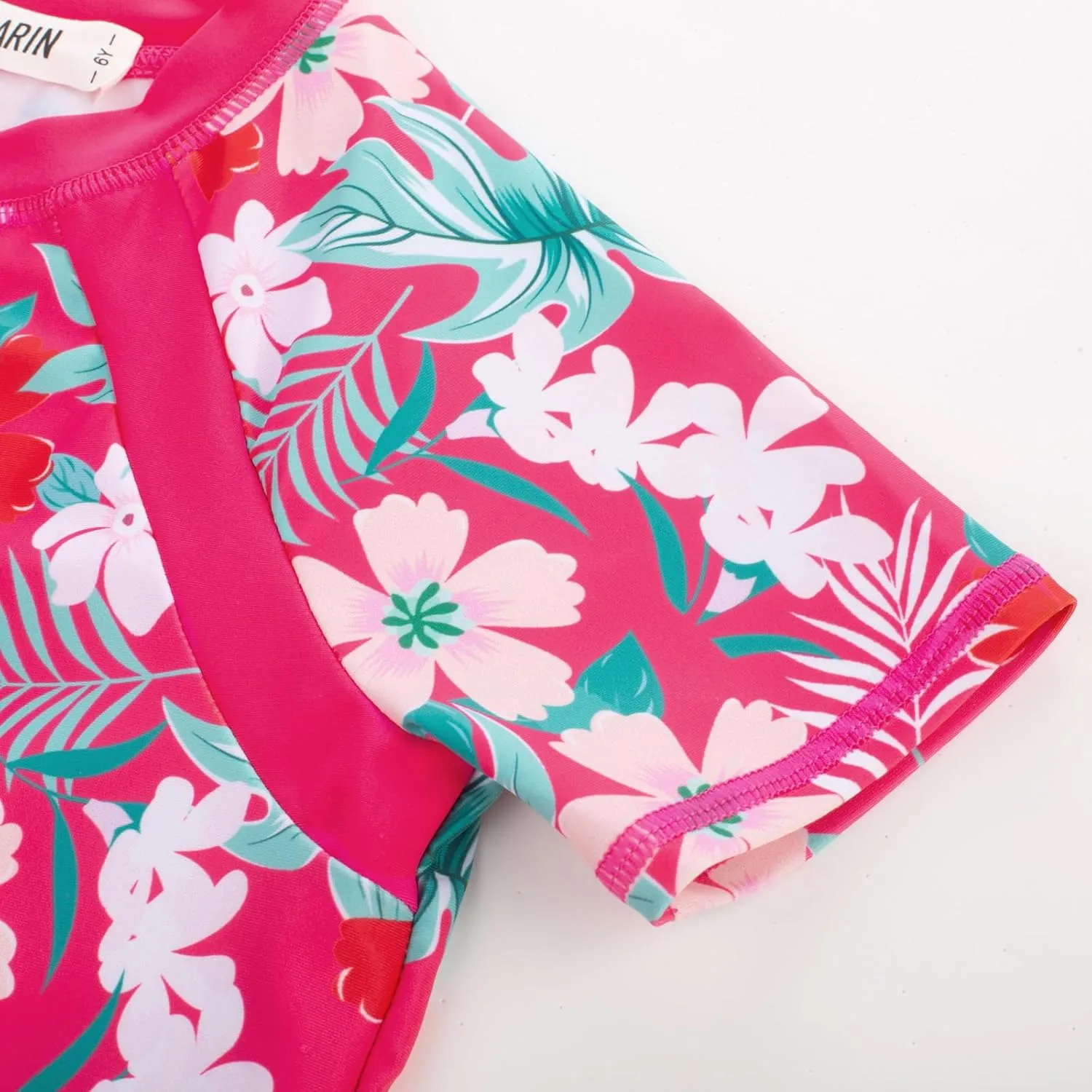 GRACE KARIN Girls Rash Guard Swimsuit Short Sleeve Two Piece Bathing Suit 6-12Y