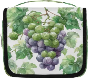 Grape Delicious Hanging Travel Toiletry Bag Cosmetic Bag Portable Wash Bag with Hook for Bathroom Accessories Toiletries Cosmetics
