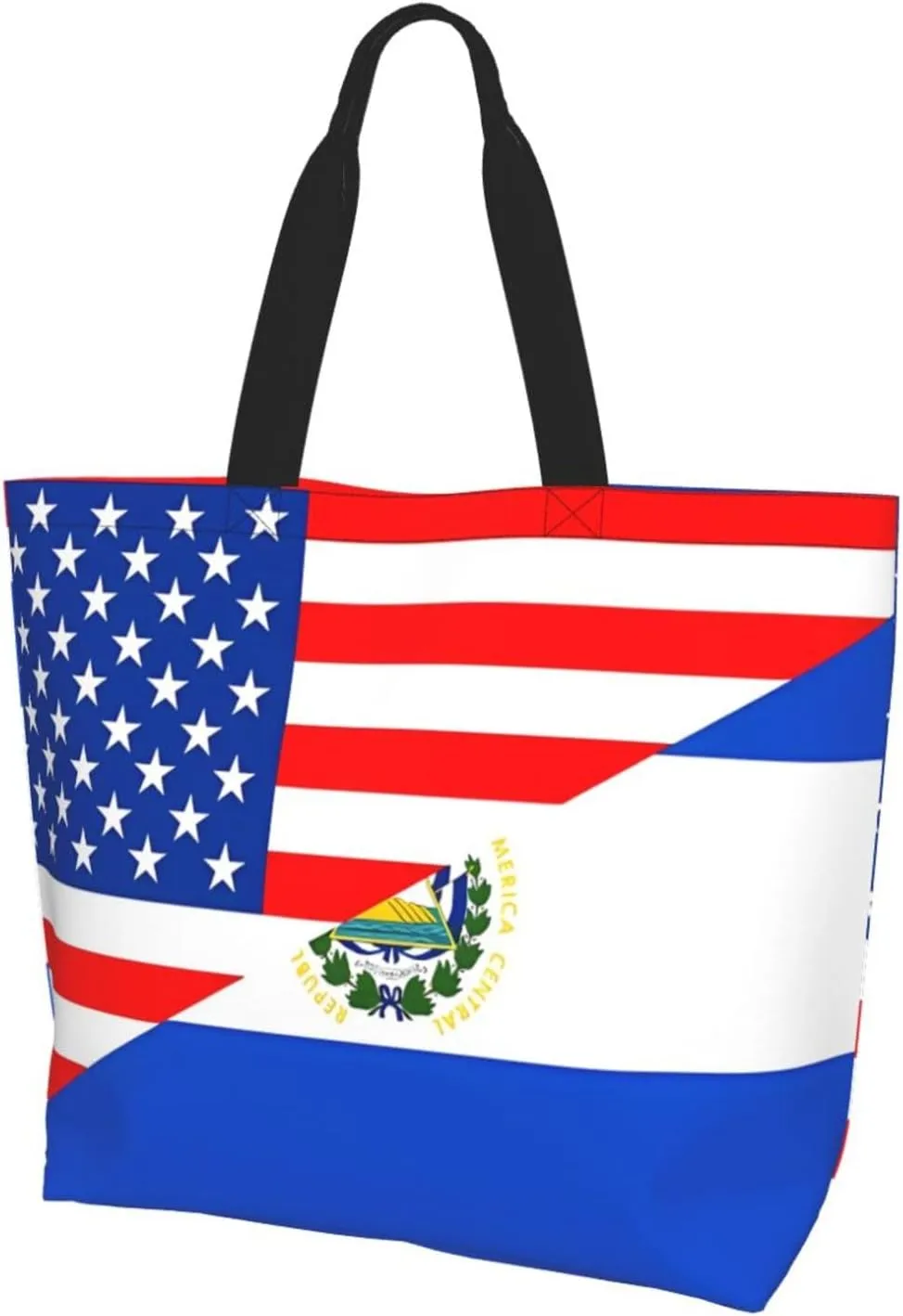 Guatemala El Salvador Flag Women's Tote Bag Large Capacity Single Shoulder Bags Handbag for Shopping Work