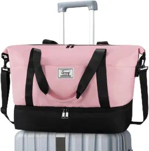 Gym Bag for Women Sport Duffel Bag for Men with Shoes Compartment Travel Duffle Bags with Wet Pocket School Yoga Football Basketball Lightweight Carry on Weekender Bags Key Purse