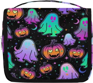 Hanging Toiletry Bag Bat Ghost Women Travel Makeup Bag Organizer Toiletries Bag for Travel Size Essentials Accessories Cosmetics