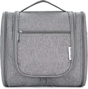 Hanging Toiletry Bag for Women Travel Makeup Bag Organizer Toiletries Bag Men for Cosmetics Essentials Accessories (Large, Grey)