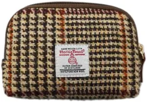Harris Tweed Mini Travel Makeup Carrying Case Cosmetic Bag Portable Electronics Accessories Organizer Coin Purse (No.2177)