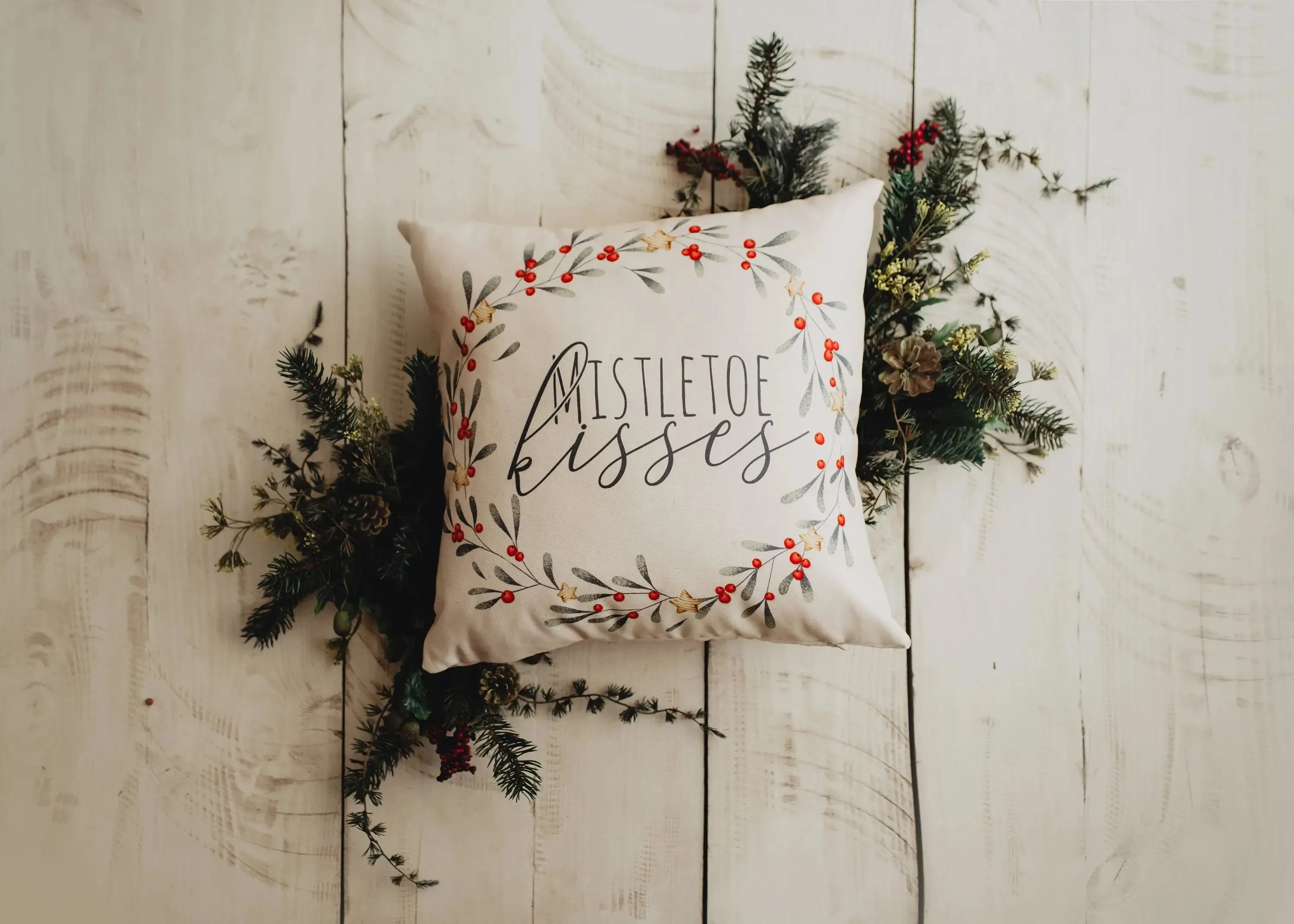 Holiday Wishes Throw Pillow Cover | Gift Ideas | Christmas Home Decor | Christmas Throw Pillows | Luxury Home Decor | Farmhouse Decor