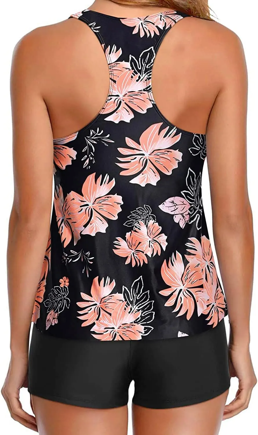 Holipick Two Piece Tankini Swimsuits for Women Tummy Control Bathing Suits Flowy Swim Tank Top with Boy Shorts