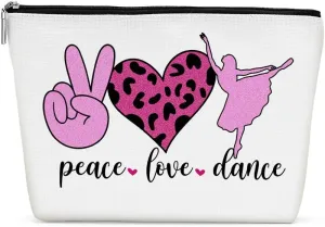 Inspirational Cosmetic Bag for Women, Ballet Dance Gifts, Ballet Gifts, Ballet Recital Gifts for Girls, Ballerina Dancing Funny Makeup Bag Cosmeticcase for Ballet Lovers Birthday Friendship Christmas