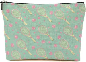 Inspirational Tennis Makeup Bag, Cosmetic & Toiletry Bag | Tennis Player Gifts for Women & Girls