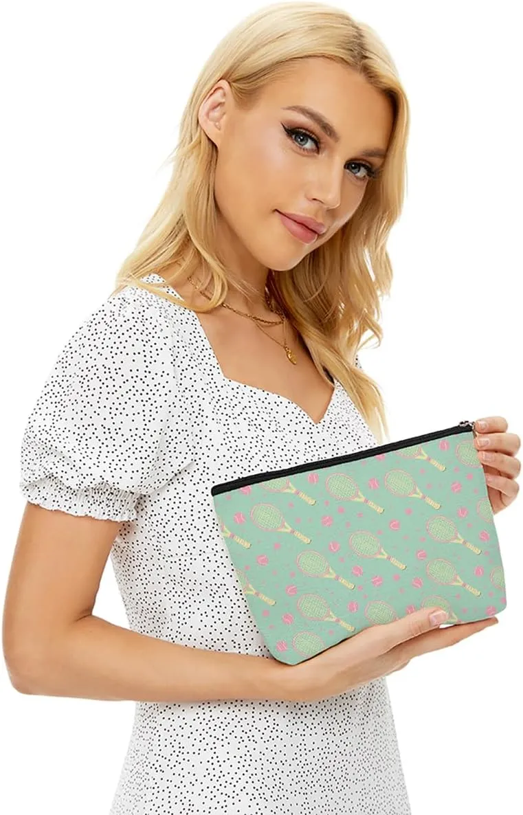Inspirational Tennis Makeup Bag, Cosmetic & Toiletry Bag | Tennis Player Gifts for Women & Girls