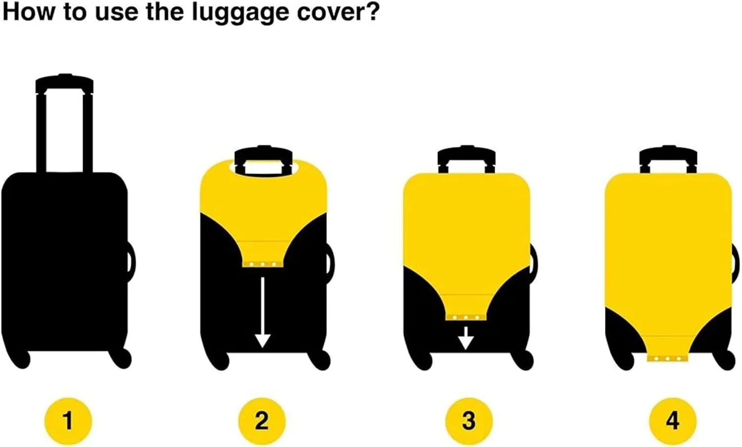 Joisal Gradient Purple Blue Luggage Covers for Suitcase Tsa Approved Fit 18-32 Inch Luggage, Suitcase Accessories
