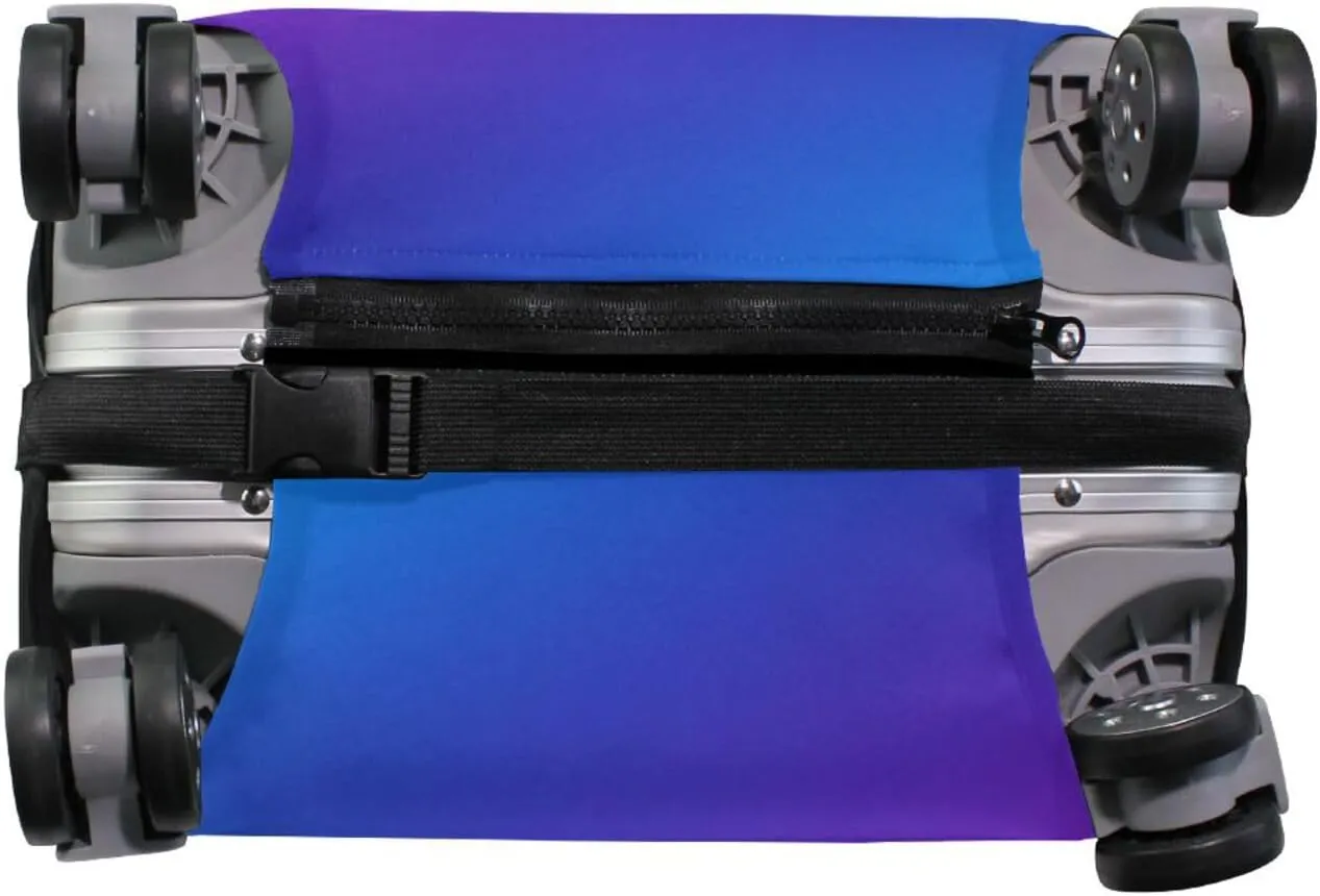 Joisal Gradient Purple Blue Luggage Covers for Suitcase Tsa Approved Fit 18-32 Inch Luggage, Suitcase Accessories