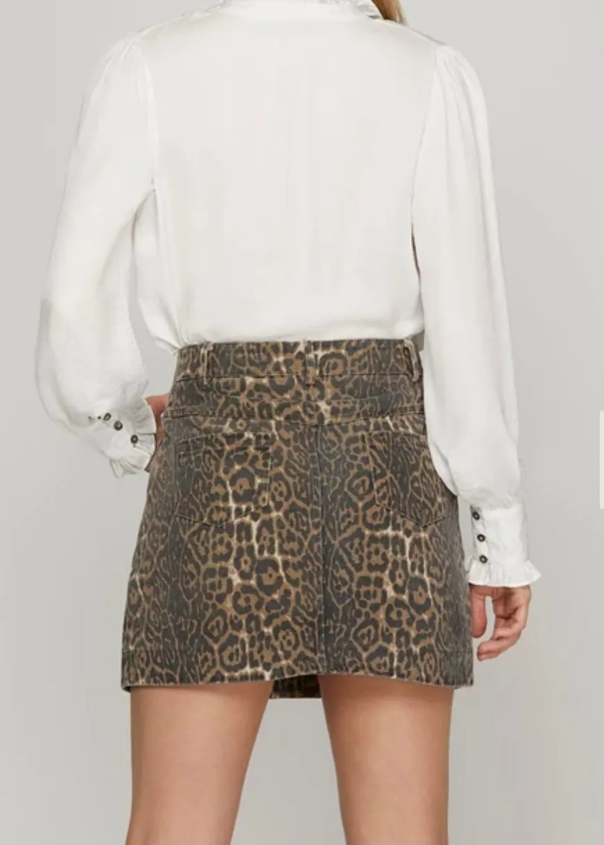 Jordie Leopard Print Skirt