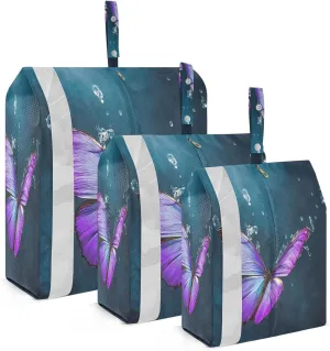 Kigai Butterfly Travel Cubes for Packing 3 PCS Travel Luggage Packing Organizer Foldable Suitcase Storage Bag, Travel Accessories