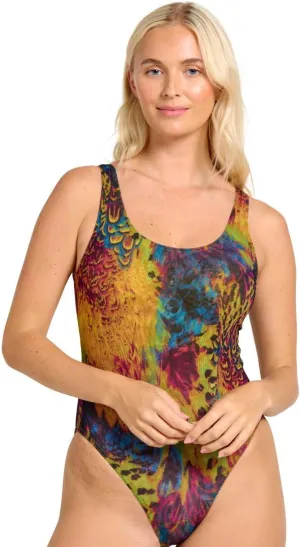 Kiniki Women's Tan Through Scoop Neck Swimsuit (5th Generation)
