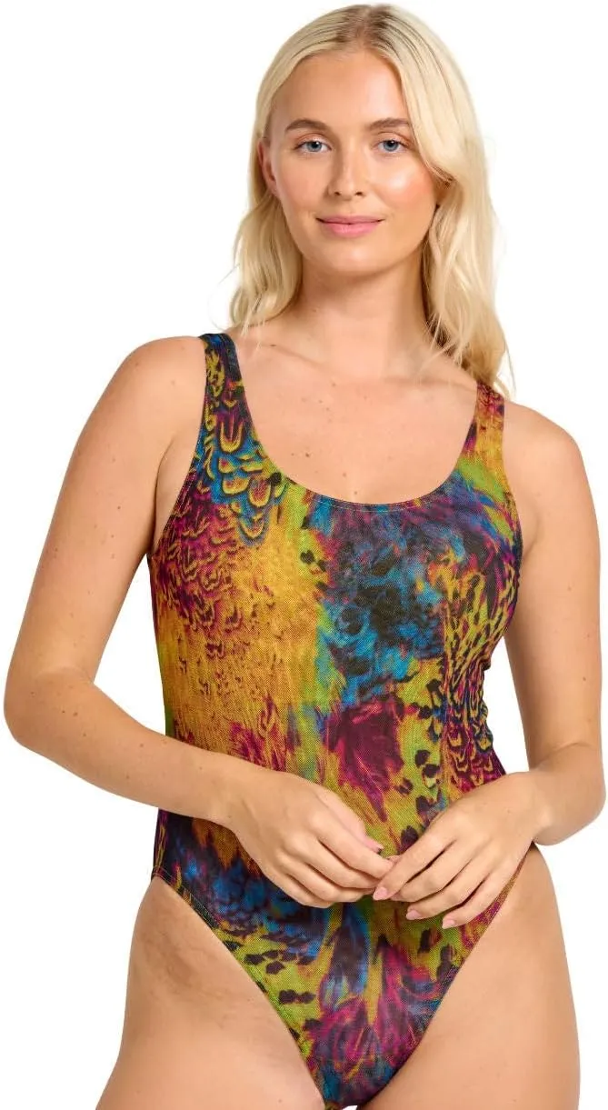 Kiniki Women's Tan Through Scoop Neck Swimsuit (5th Generation)
