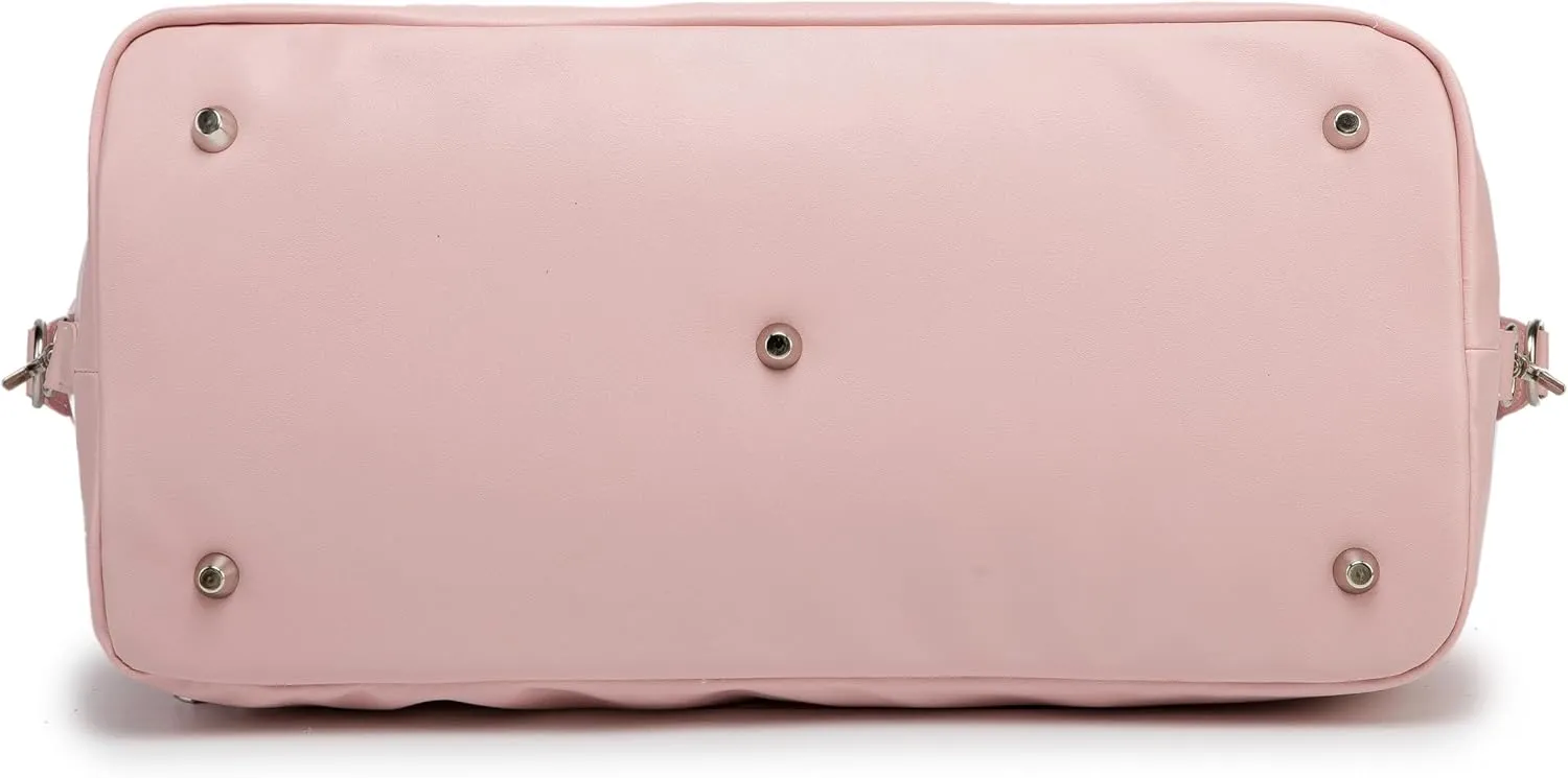 Kinmac Travel Duffel - Overnight Weekender & Gym Bag, Carry-on Tote (Pink)