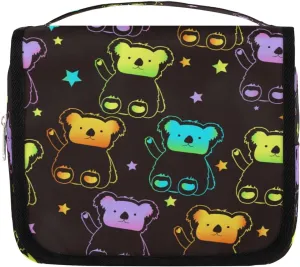 Koala Star Hanging Travel Toiletry Bag Cosmetic Bag Portable Wash Bag with Hook for Bathroom Accessories Toiletries Cosmetics